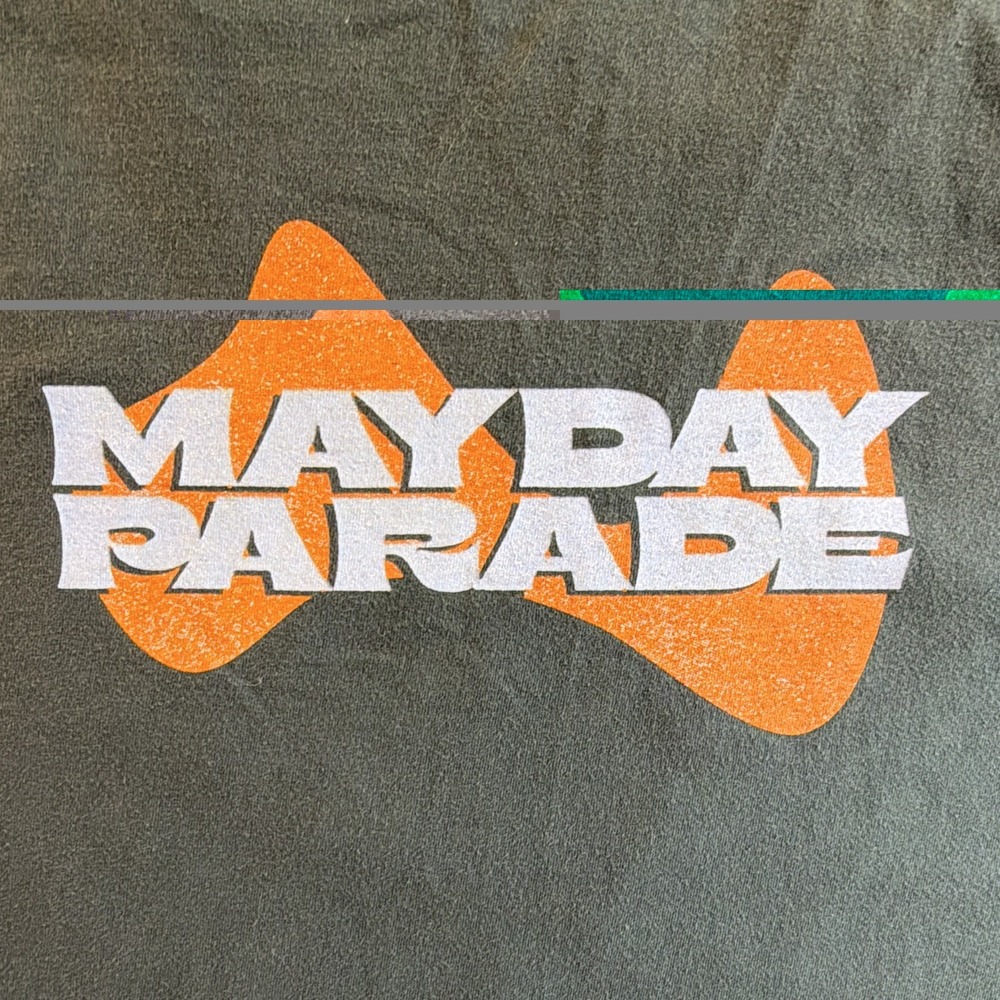 Comfort Wash Mayday Parade Losing My Mind Graphic Tee Green Men's XL Crew SS
